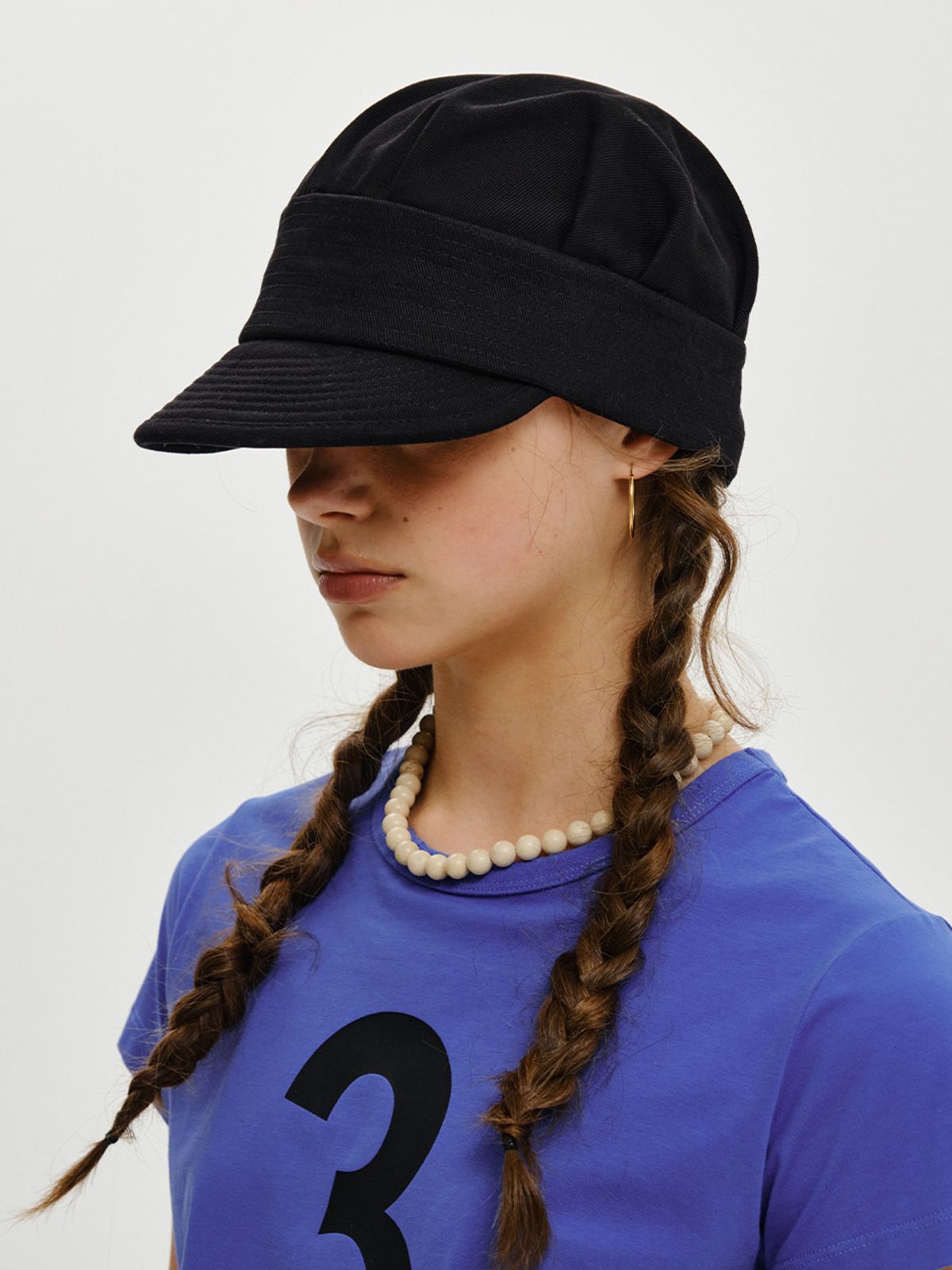 플리즈프로젝트(PLZPROJECT) NEWSBOY CAP, BLACK