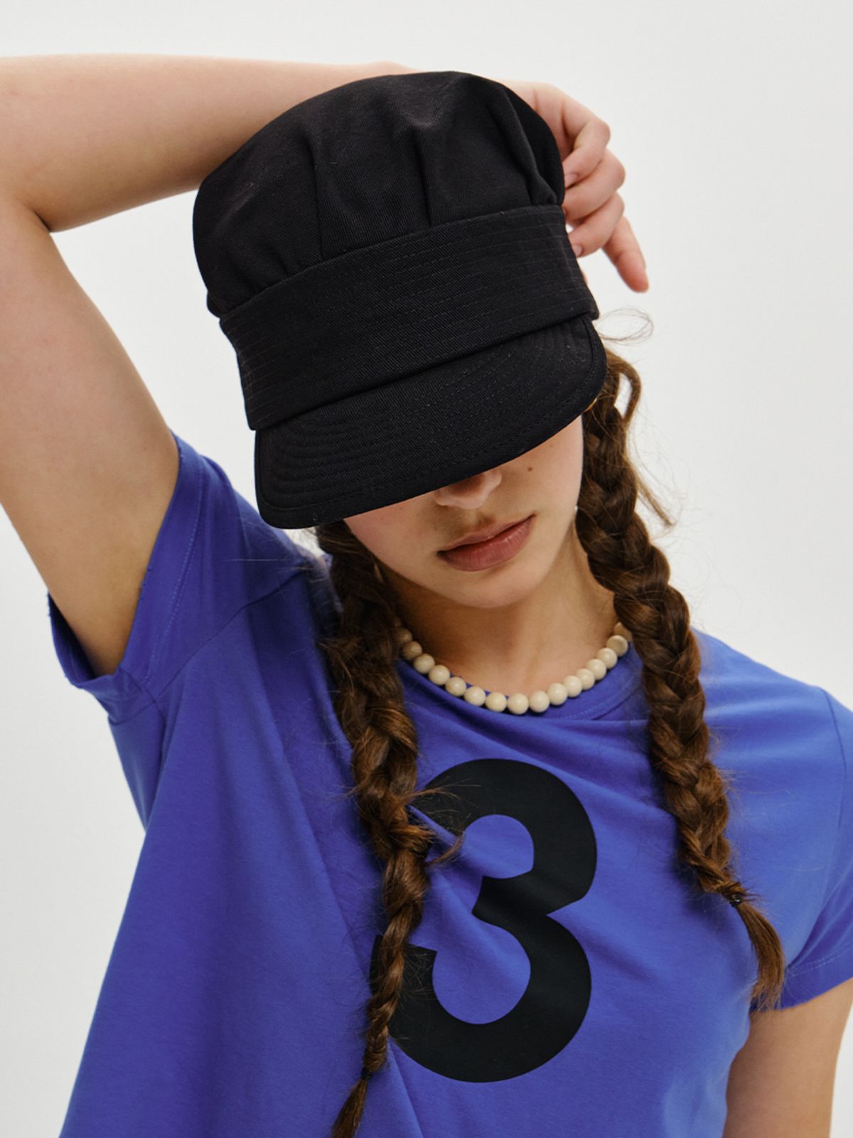 플리즈프로젝트(PLZPROJECT) NEWSBOY CAP, BLACK