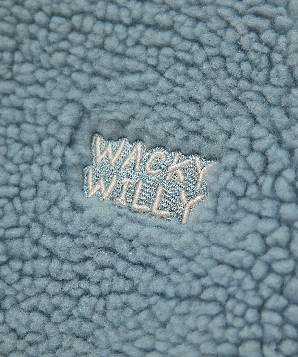 와키윌리(WACKY WILLY) 우먼스 플러피 플리스 버튼업 자켓 라이트 블루