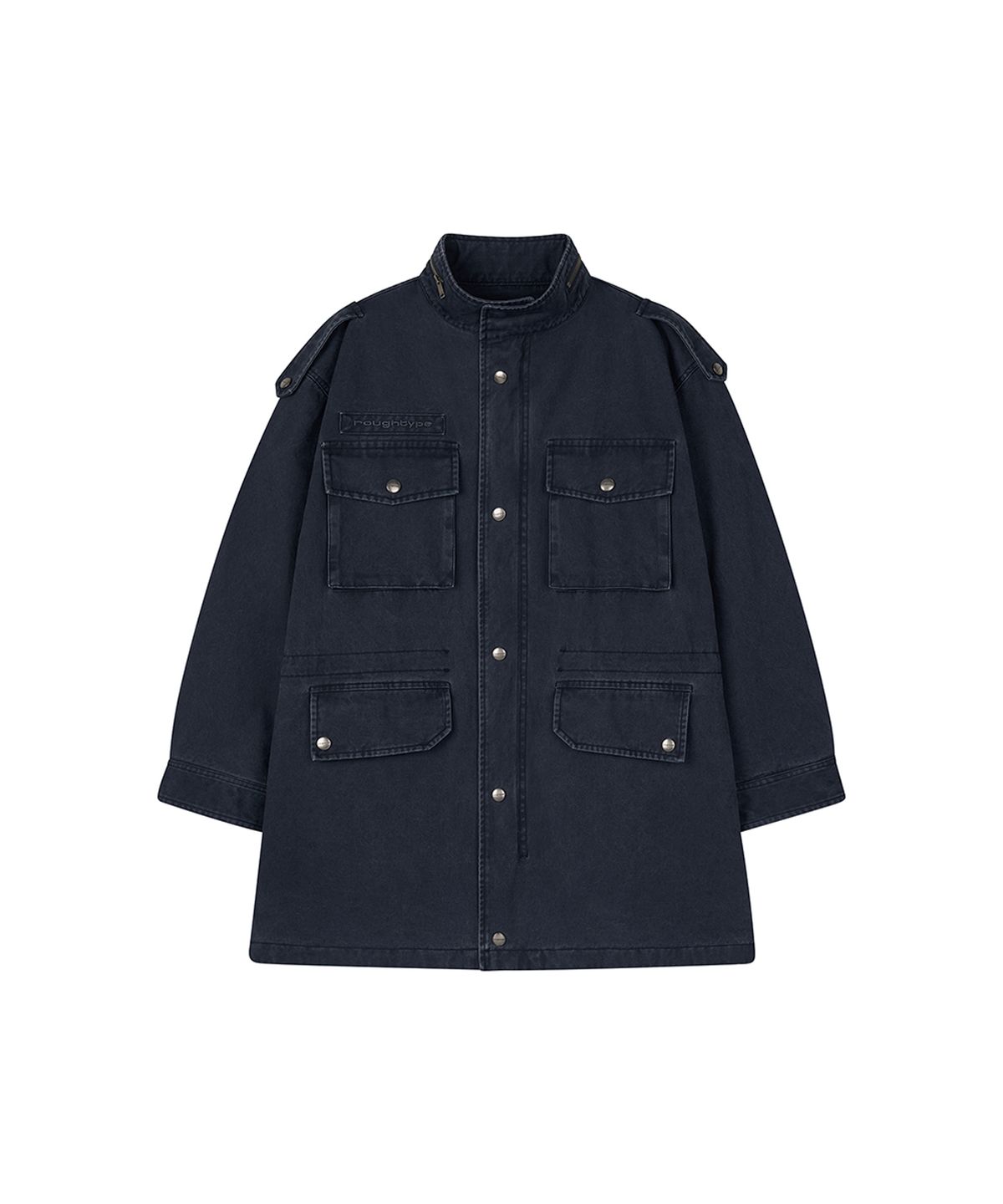 로타입(ROUGHTYPE) Washed Safari Mid Jacket - Navy