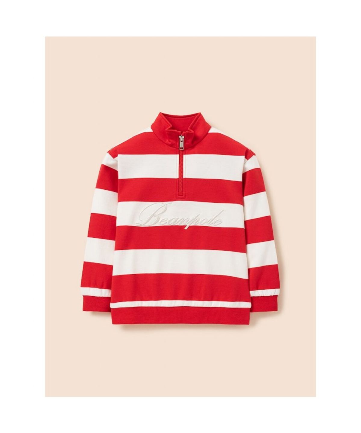 빈폴 키즈(BEANPOLE KIDS) 빅 스트라이프 쿼터 집업  레드 (BI6841U196)