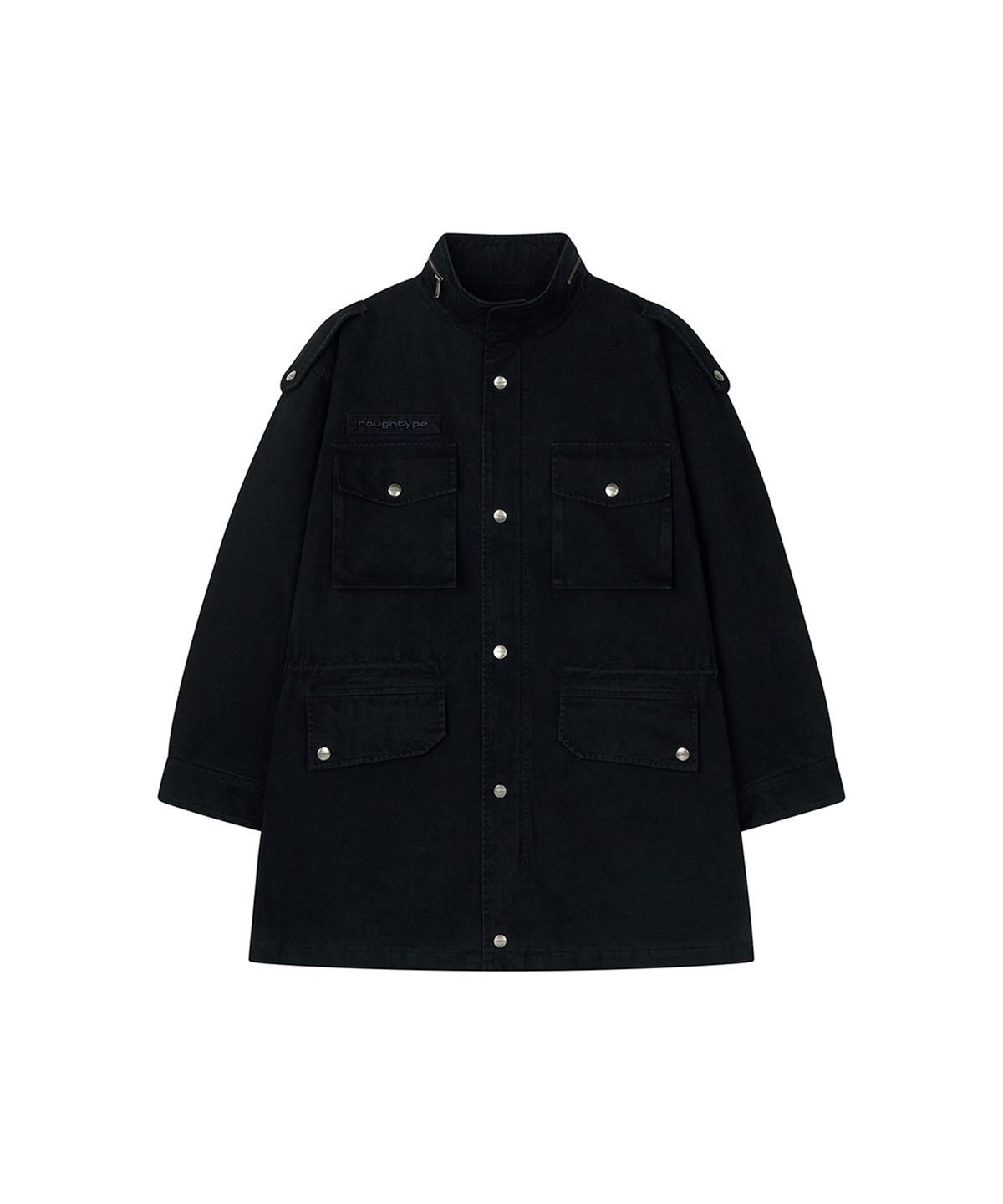 로타입(ROUGHTYPE) Washed Safari Mid Jacket - Black