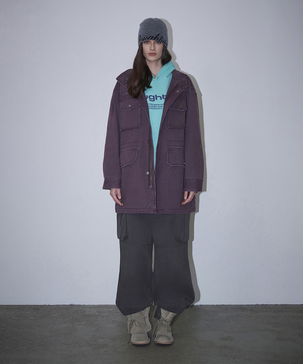 로타입(ROUGHTYPE) Washed Safari Mid Jacket - Purple
