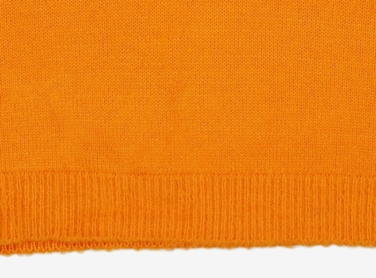 노매뉴얼(NOMANUAL) PLAIN MOHAIR KNIT - ORANGE M