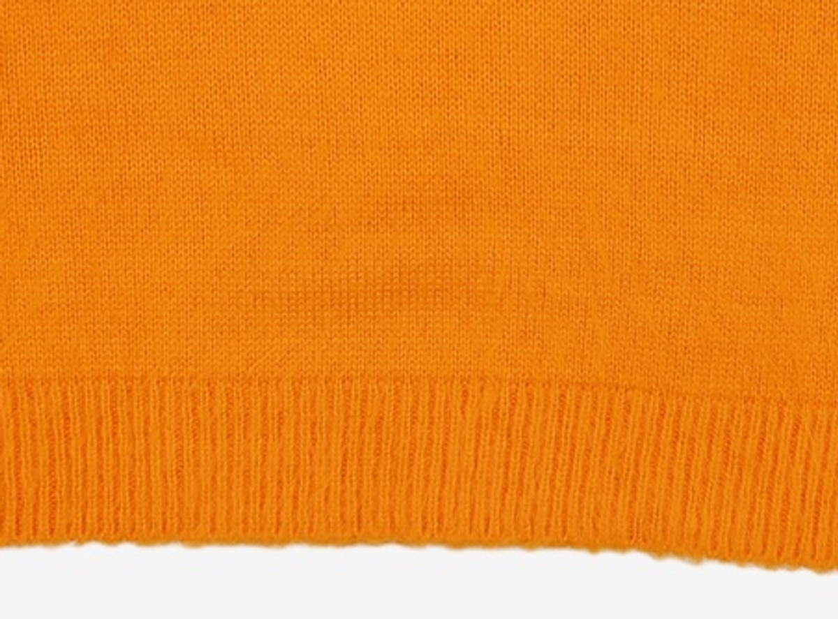 노매뉴얼(NOMANUAL) PLAIN MOHAIR KNIT - ORANGE M