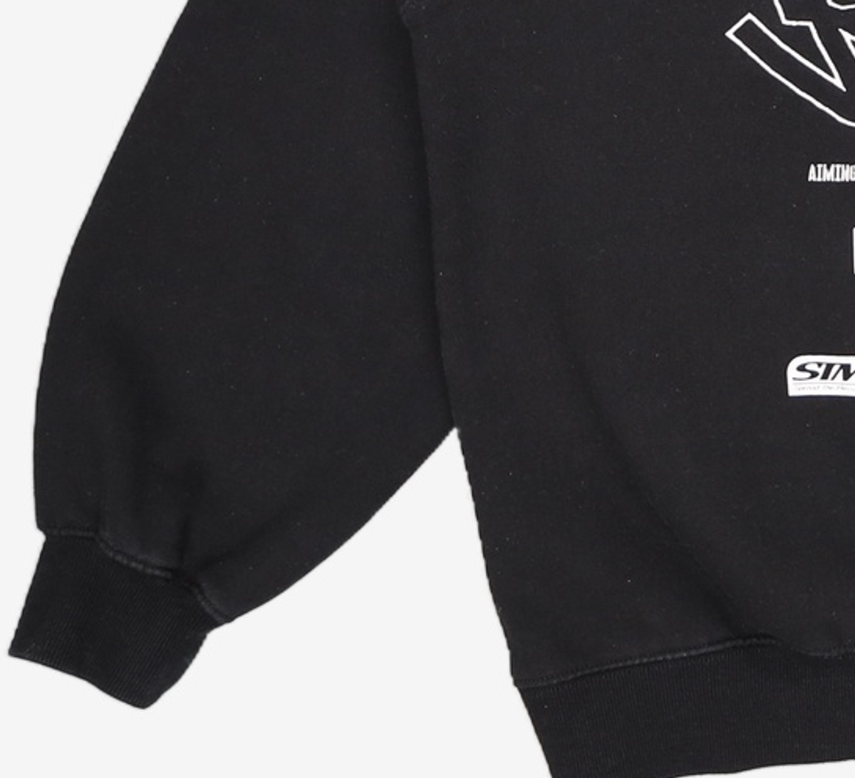 브라운브레스(BROWNBREATH) SIGNAL TAG HOODIE - BLACK L