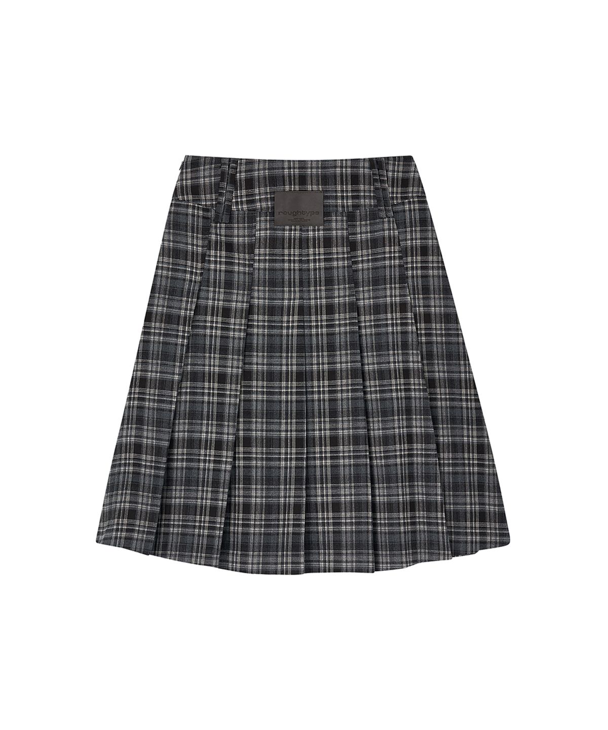 로타입(ROUGHTYPE) Double-belt Pleated Skirt - Gray