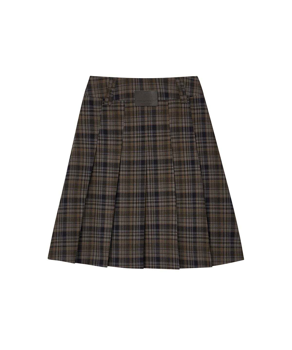 로타입(ROUGHTYPE) Double-belt Pleated Skirt - Beige
