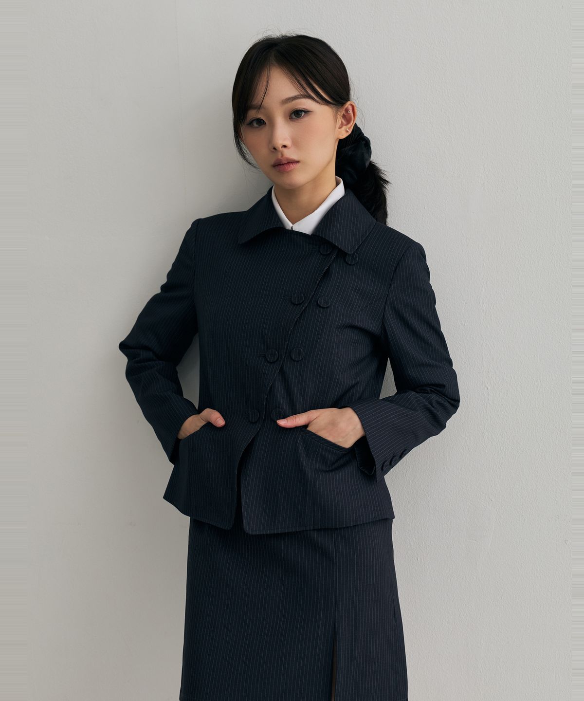 아리킴(ARIKIM) ODE ASYMMETRIC JACKET / CHARCOAL