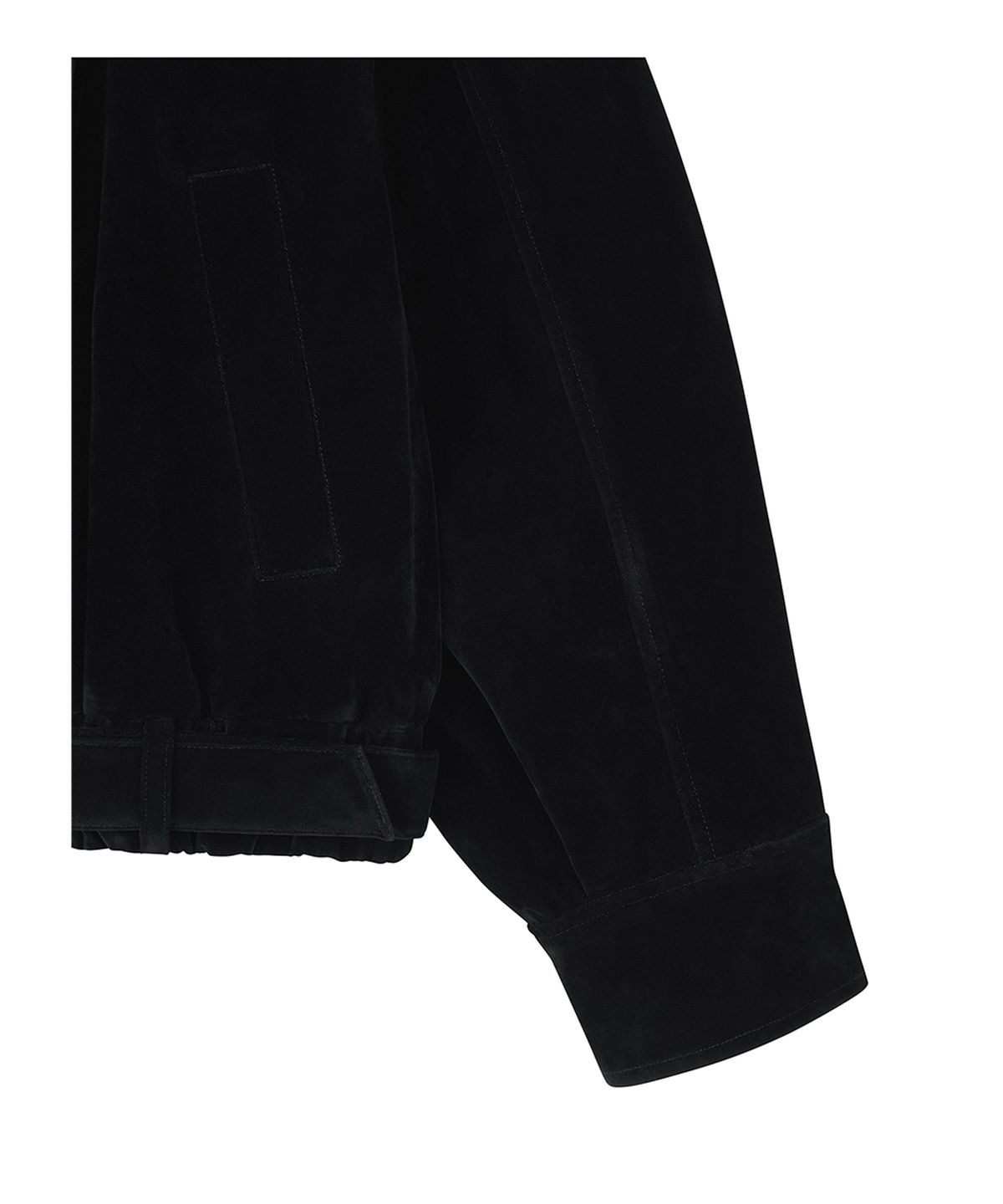 로타입(ROUGHTYPE) High-neck Suede Leather Jacket - Black