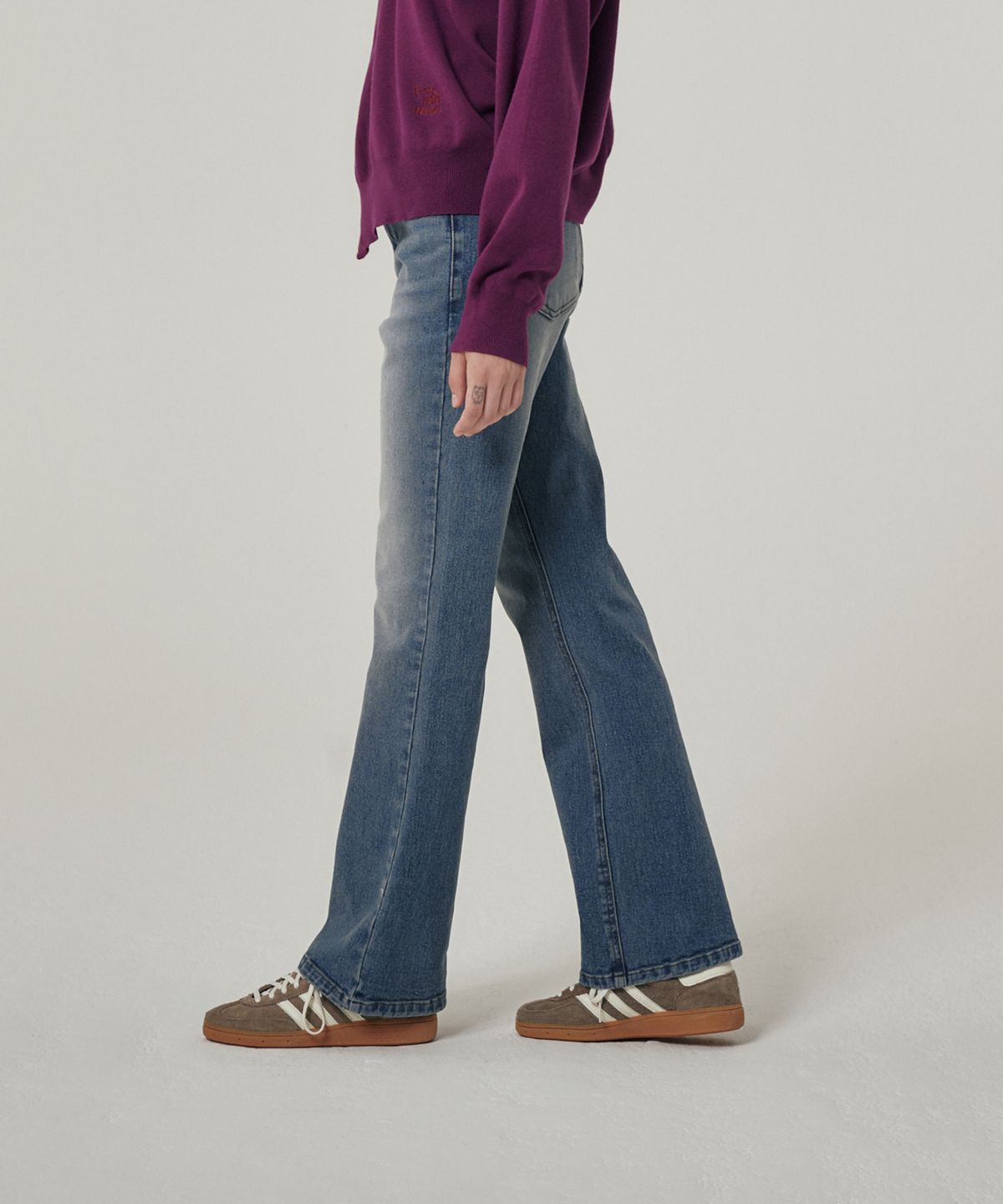 플랫웨이브 인 서울(FLATWAVE IN SEOUL) Ryva Bootcut Denim Medium Indigo