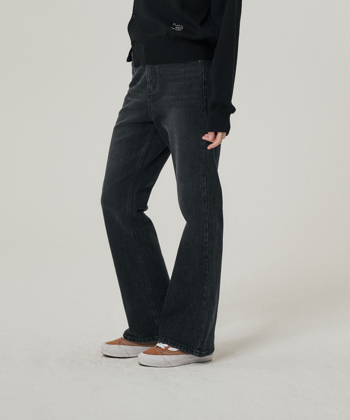 플랫웨이브 인 서울(FLATWAVE IN SEOUL) Ryva Bootcut Denim Black