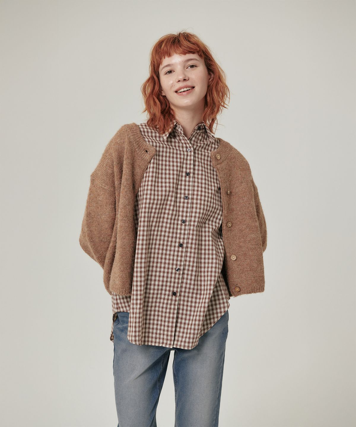 플랫웨이브 인 서울(FLATWAVE IN SEOUL) Ebbe Mild Wool Cardigan Brown
