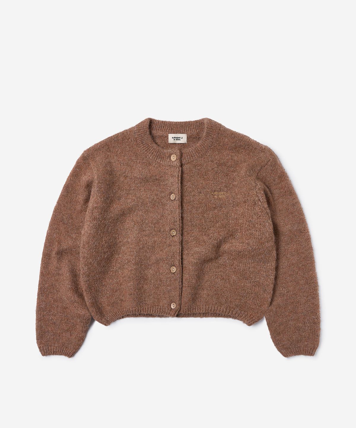 플랫웨이브 인 서울(FLATWAVE IN SEOUL) Ebbe Mild Wool Cardigan Brown