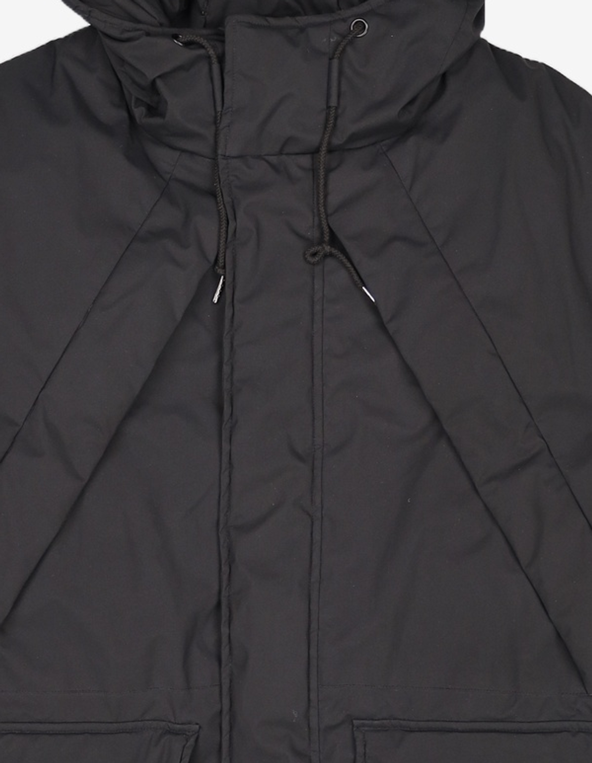 가먼트레이블(GARMENT LABLE) Hooded Half Padding - Black M