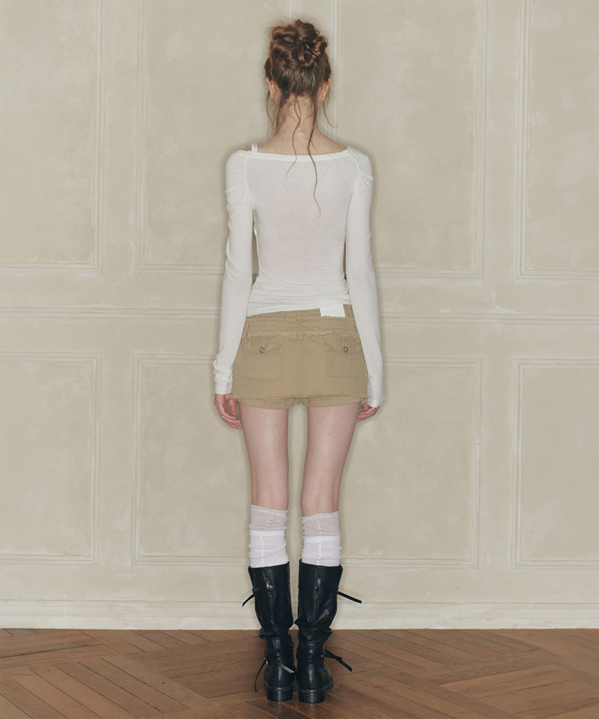 페인오어플레져(PAINORPLEASURE) DUSK LAYERED SKIRT beige