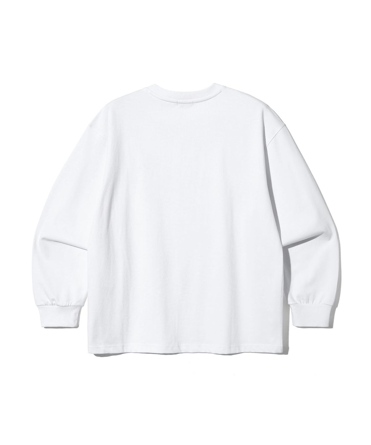 유씨엘에이(UCLA) 남녀공용 베이직 시보리 긴팔티셔츠[WHITE](UC8LT11)