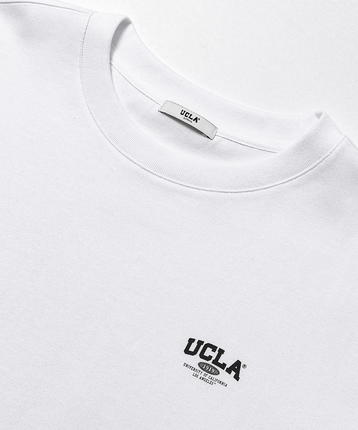 유씨엘에이(UCLA) 남녀공용 베이직 시보리 긴팔티셔츠[WHITE](UC8LT11)