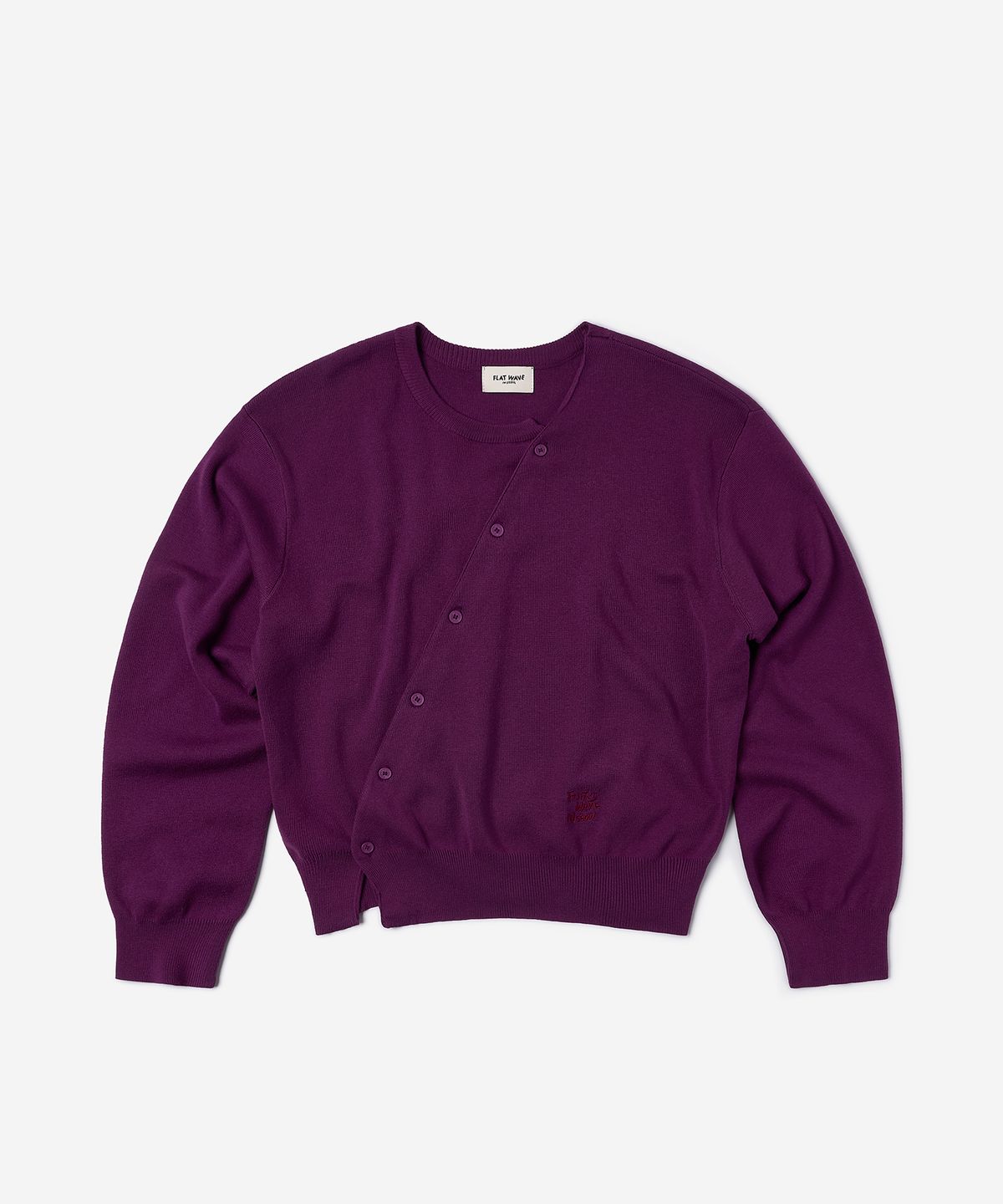 플랫웨이브 인 서울(FLATWAVE IN SEOUL) Floa Unbalanced Cardigan Purple