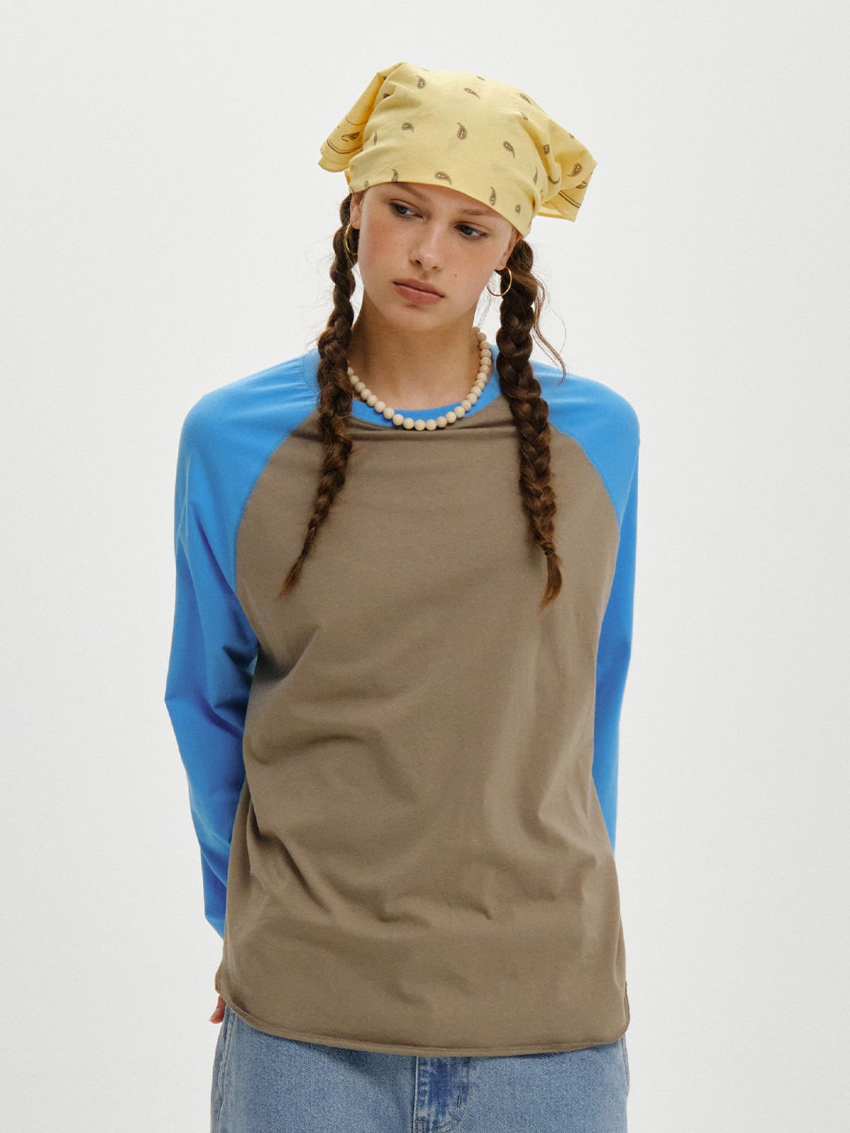 플리즈프로젝트(PLZPROJECT) RAGLAN LONG SLEEVE, KHAKI