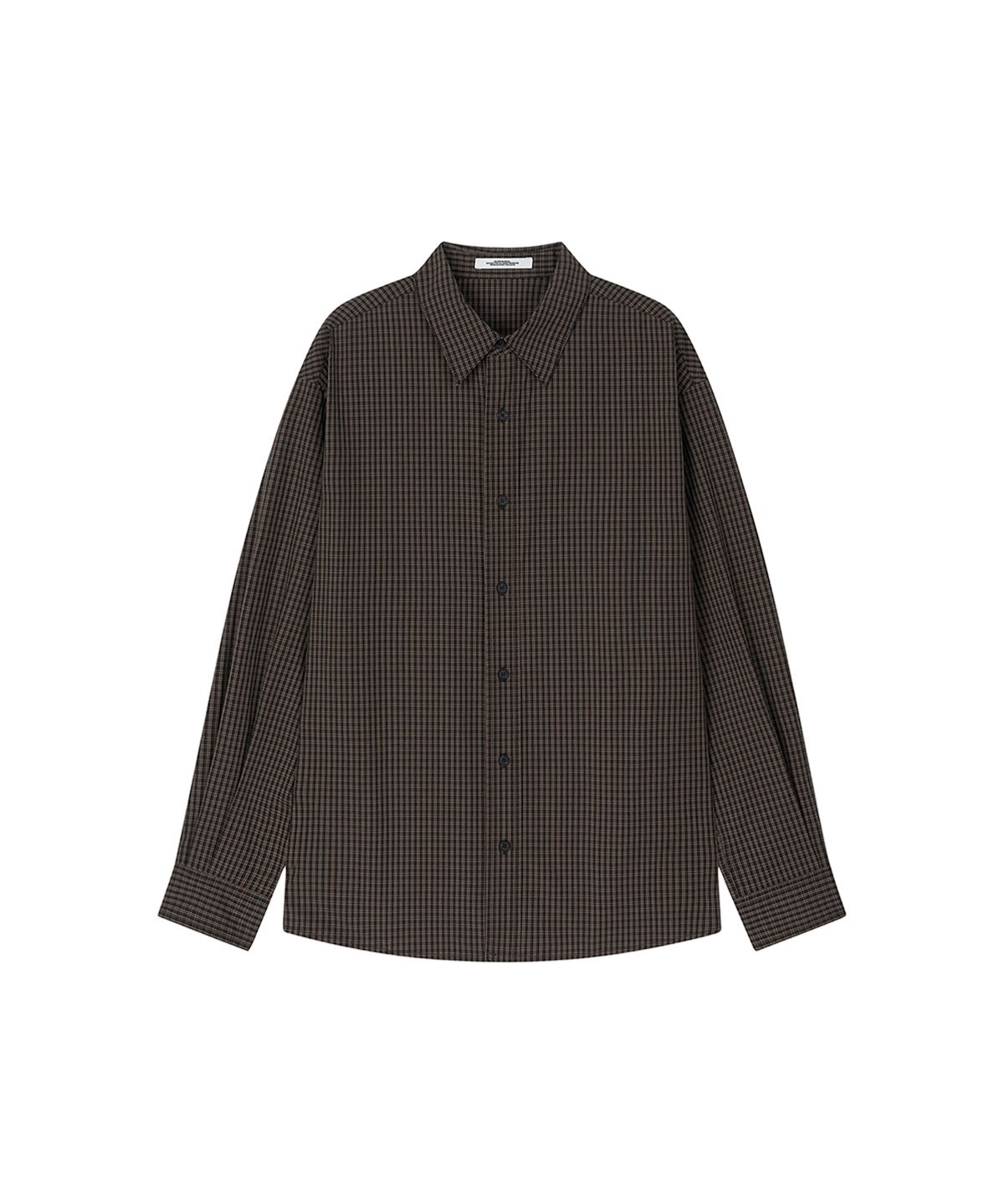 로타입(ROUGHTYPE) Oversized Checkered Shirt - Beige