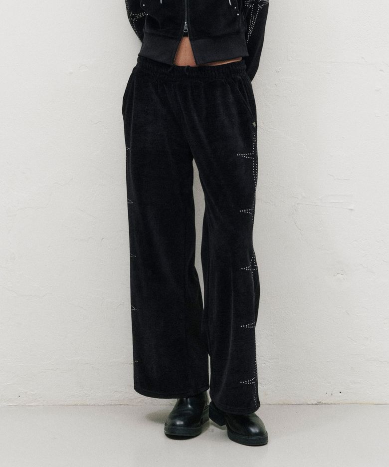 W STUD POINT VELVET PANTS (2colors)