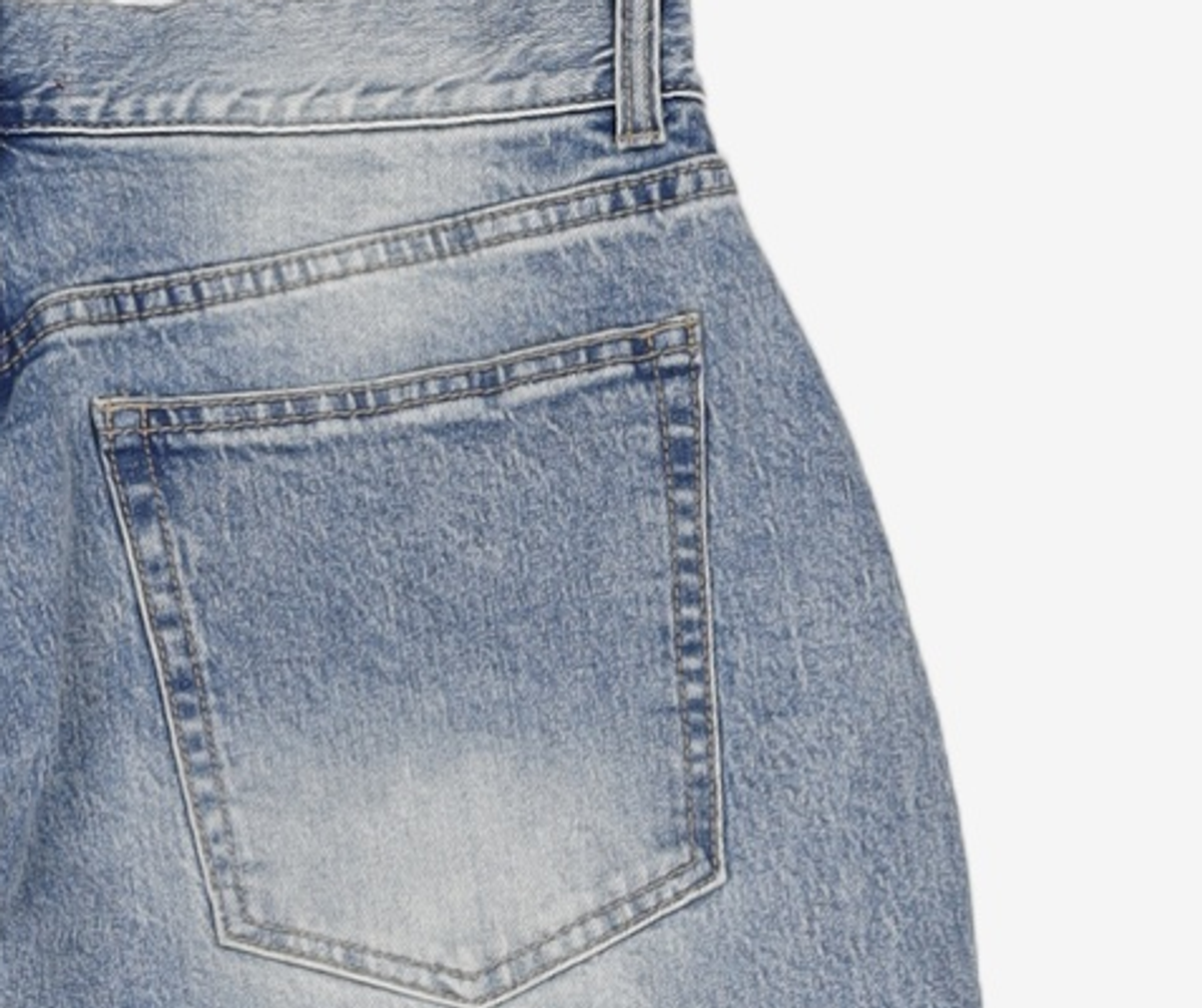 기철(KICHUL) WHITE LION NEW BAGGY DENIM PANTS (LIGHT BLUE) M
