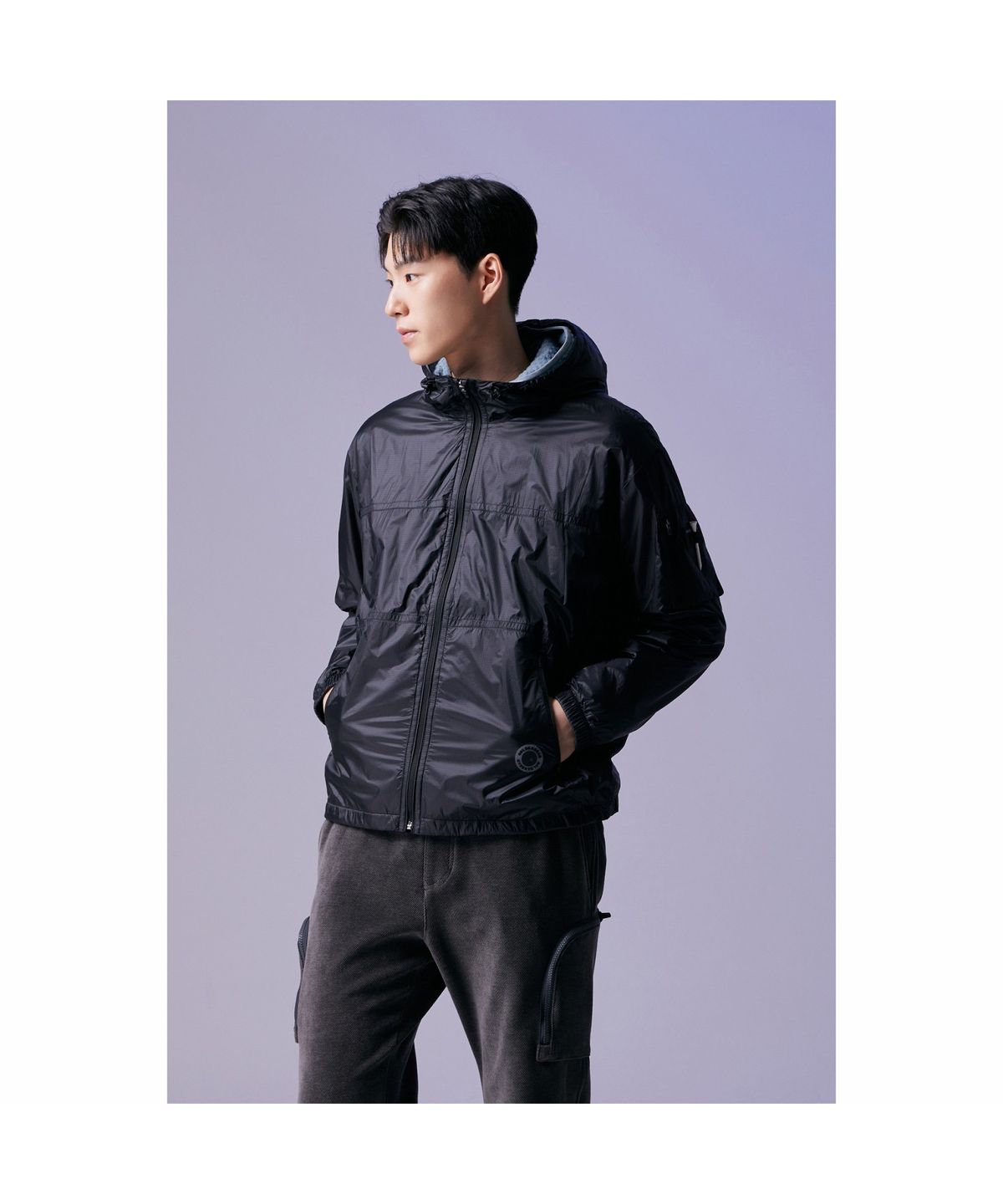 골든베어(GOLDEN BEAR) (남성) Ripstop Hood Jumper G4UAW26301BKX