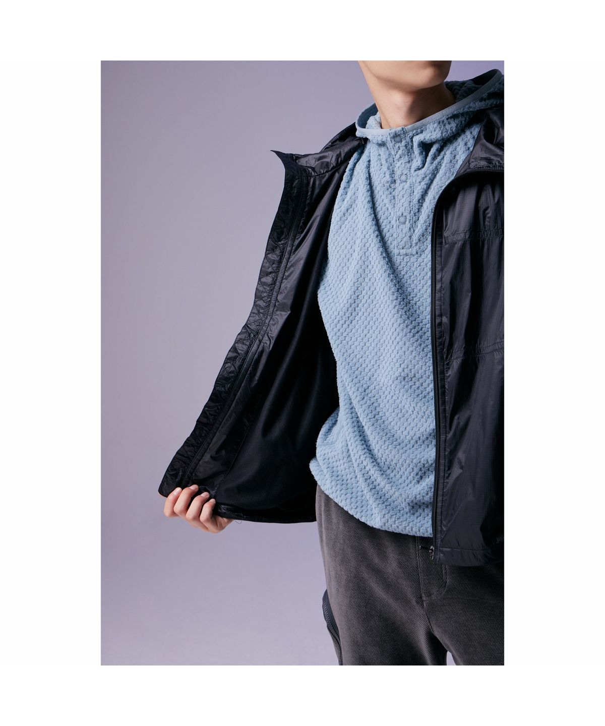 골든베어(GOLDEN BEAR) (남성) Ripstop Hood Jumper G4UAW26301BKX