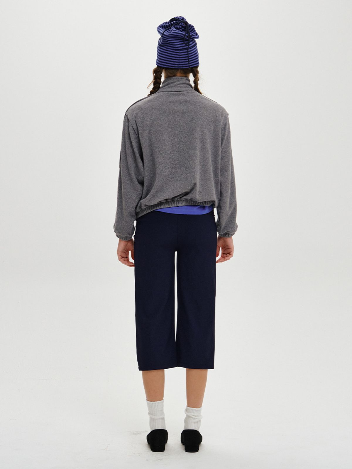 플리즈프로젝트(PLZPROJECT) HAILEY CAPRI PANTS, NAVY