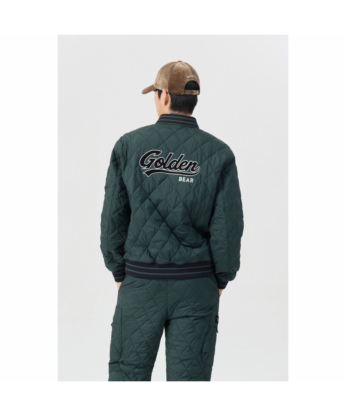골든베어(GOLDEN BEAR) (남성) Quilted Ribbed Neck Pullover G4TAW26203GRX