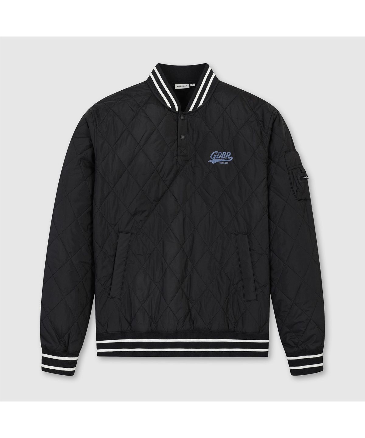 골든베어(GOLDEN BEAR) (남성) Quilted Ribbed Neck Pullover G4TAW26203BKX