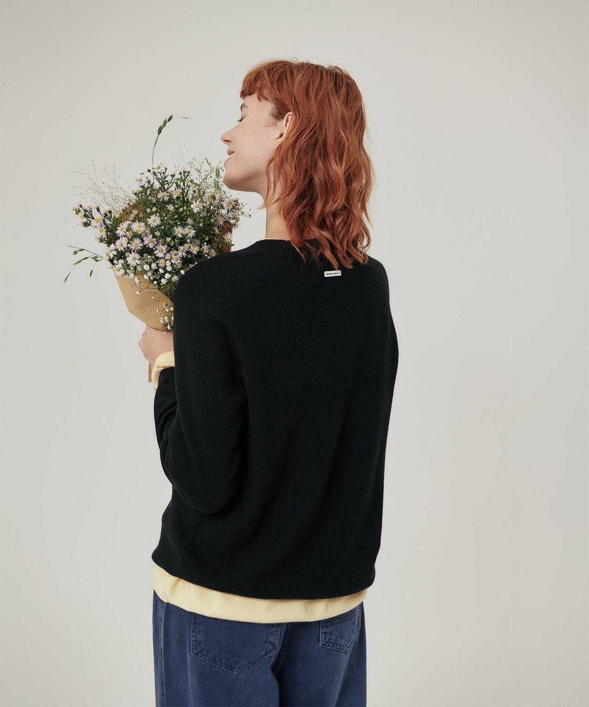 플랫웨이브 인 서울(FLATWAVE IN SEOUL) Marel Loose Fit Round Knit Black