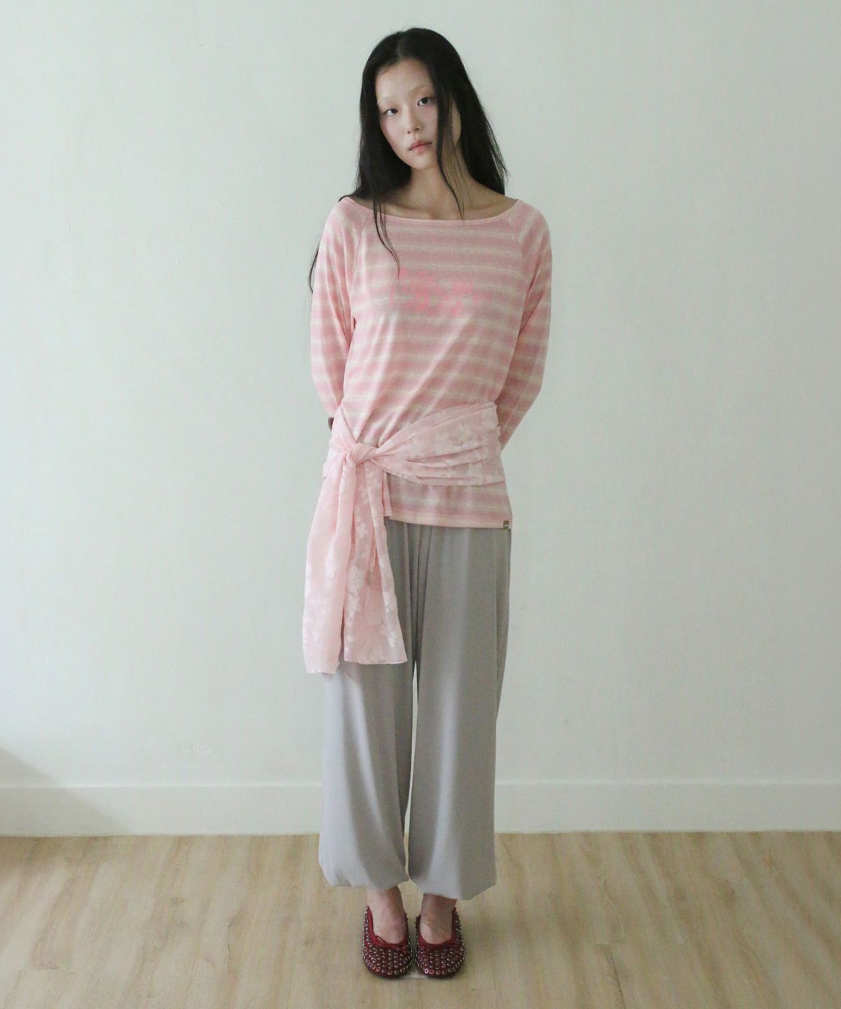 포에브(POEV) Layered Balloon Jogger Pants - Warm Grey