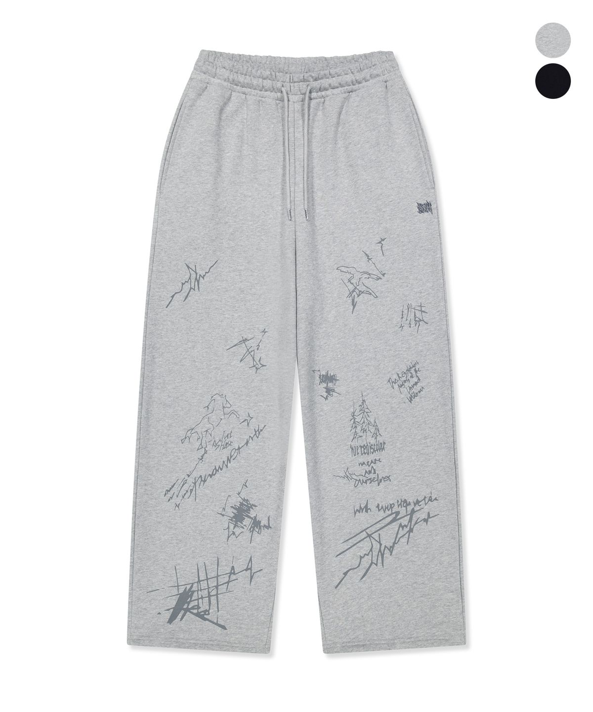 브라운브레스(BROWNBREATH) DOODLE SWEAT PANTS (3colors)