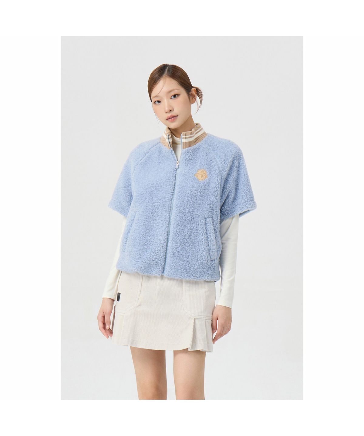 골든베어(GOLDEN BEAR) (여성) Short Sleeve Fleece Jacket G5UAW26201BUX
