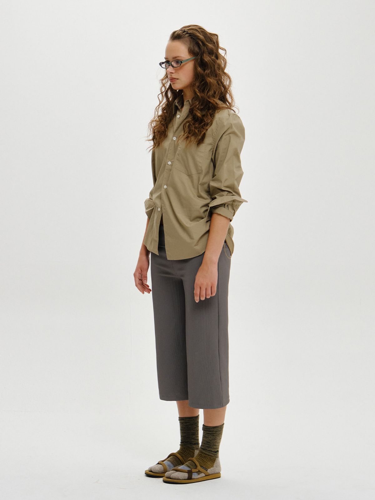 플리즈프로젝트(PLZPROJECT) SIDE STRING SHIRT, TAUPE