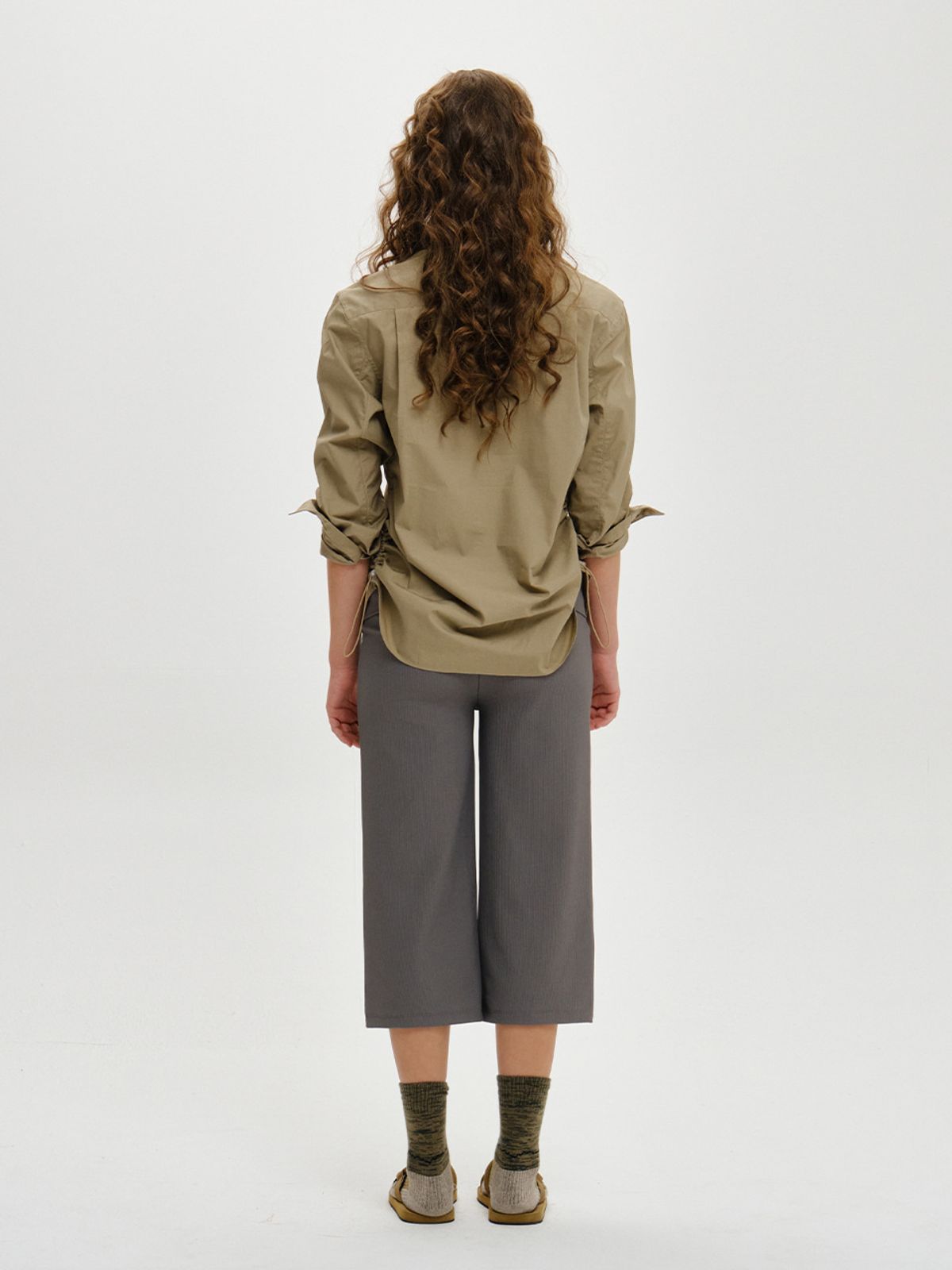 플리즈프로젝트(PLZPROJECT) SIDE STRING SHIRT, TAUPE