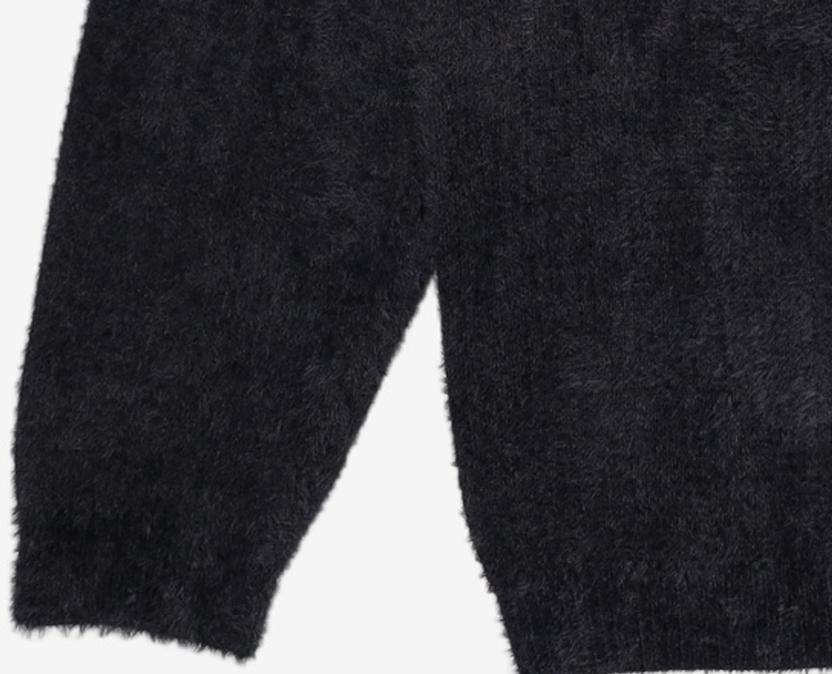 노매뉴얼(NOMANUAL) FUZZ HAIRY KNIT - BLACK XL