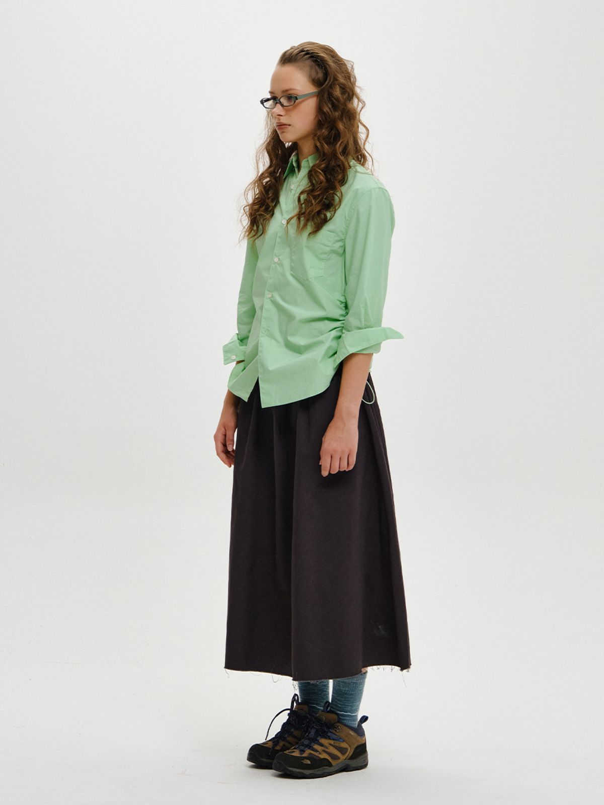 플리즈프로젝트(PLZPROJECT) SIDE STRING SHIRT, GREEN