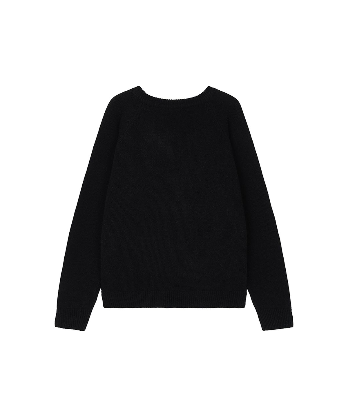 로타입(ROUGHTYPE) Essential Loose V-neck Knit - Black