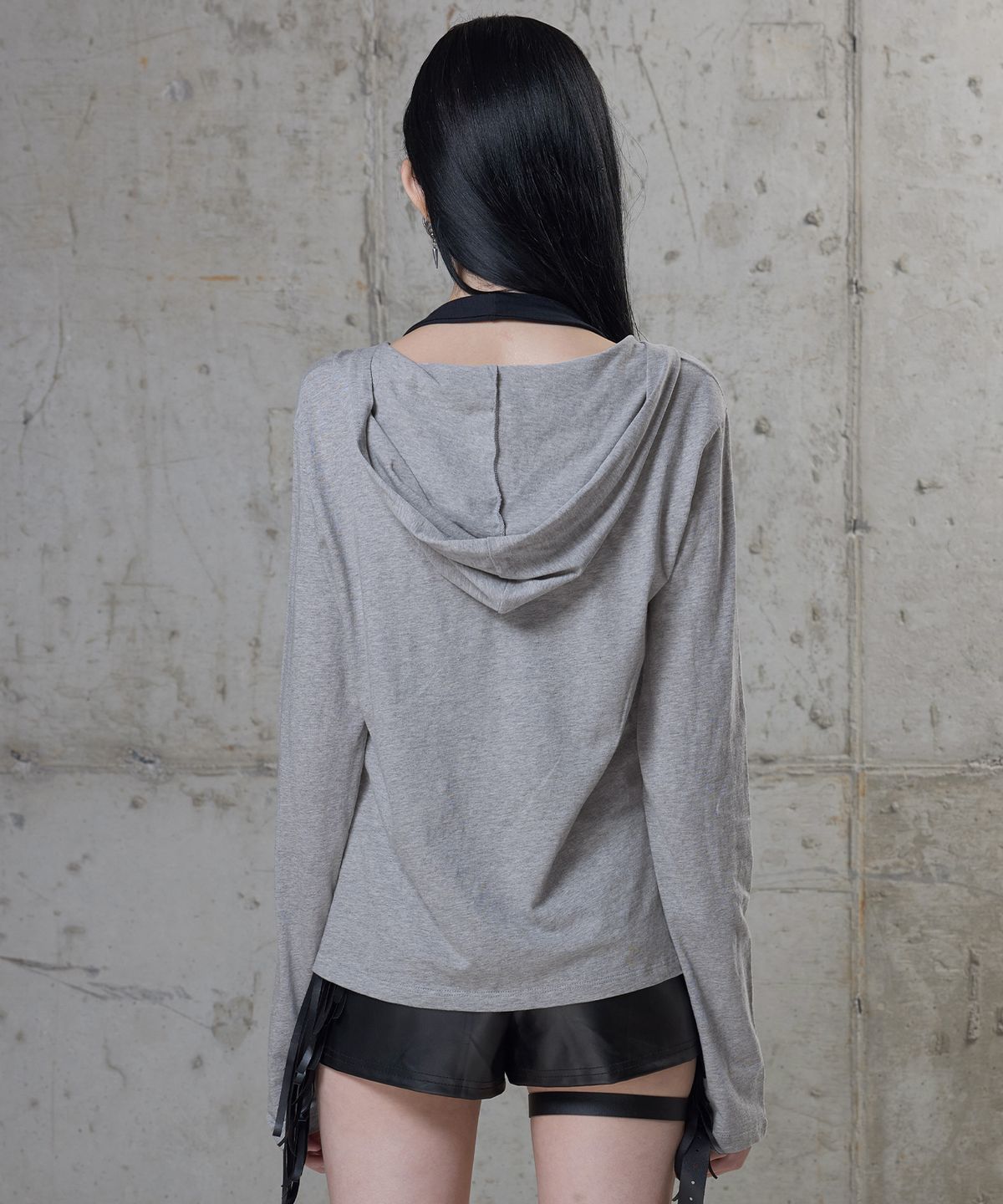 락케이크(ROCKCAKE) Static Sleeve Hoodie - Gray