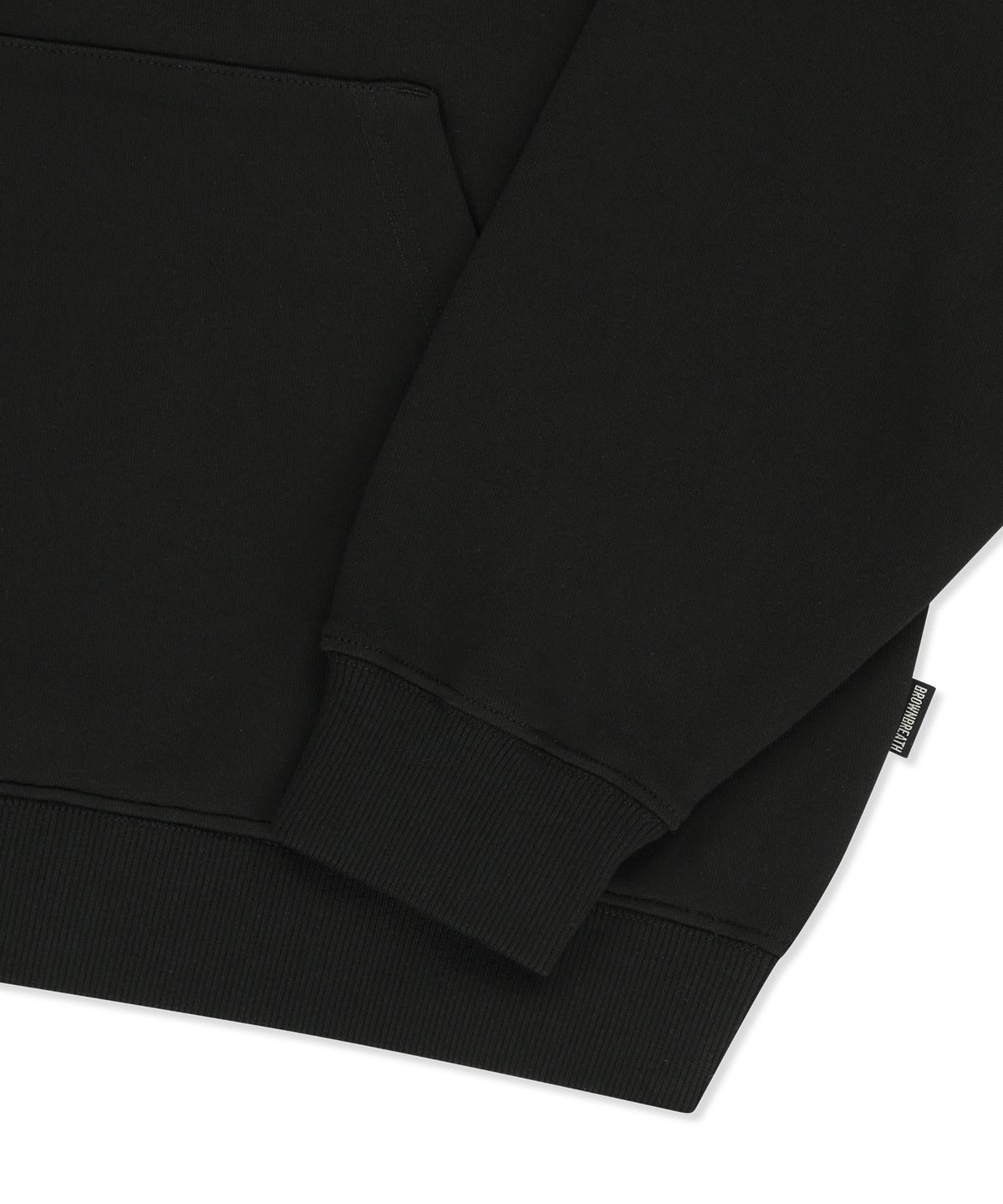 브라운브레스(BROWNBREATH) TAG HOODIE -  BLACK