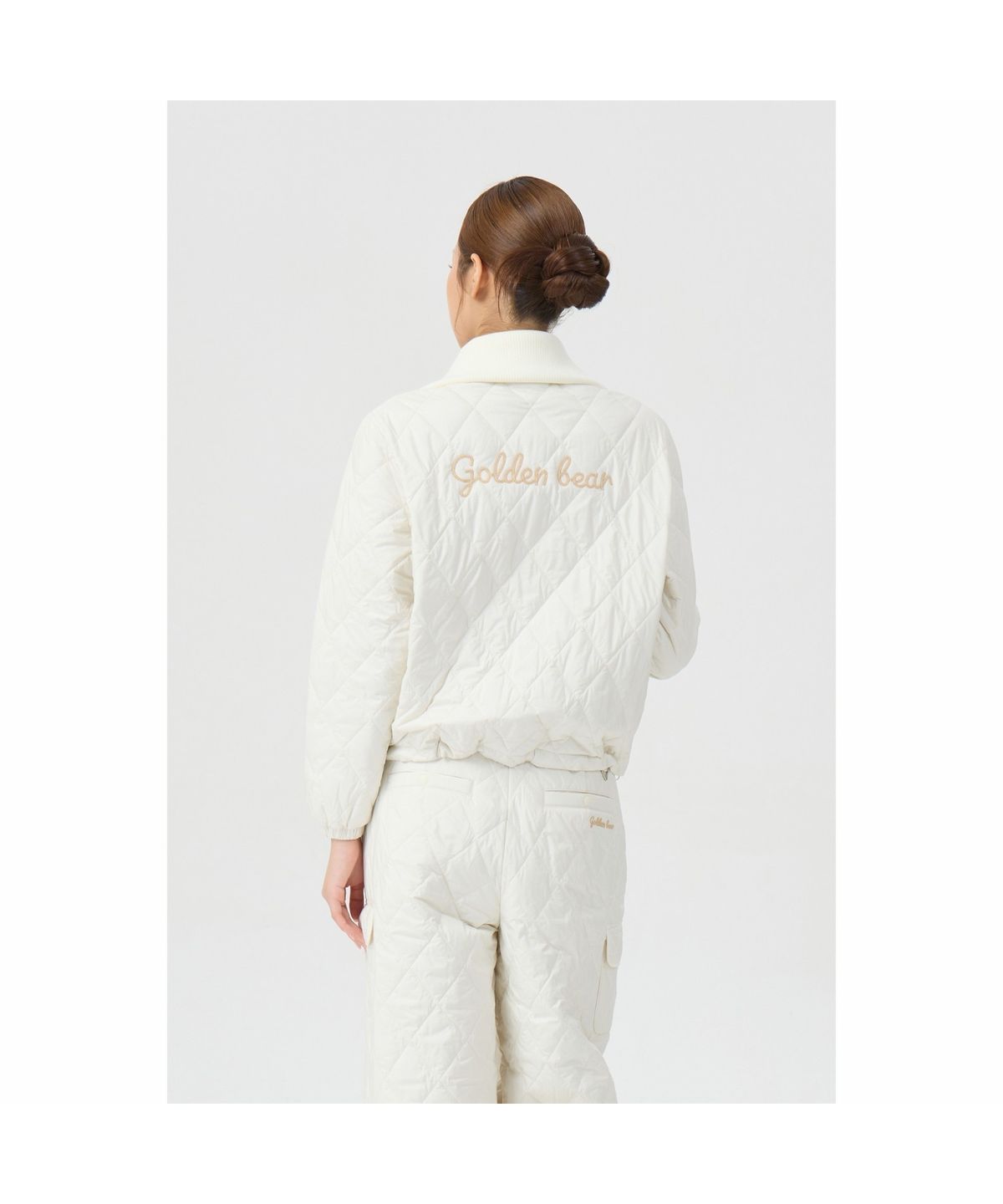 골든베어(GOLDEN BEAR) (여성) Quilted V-neck Sweat (SET UP) G5TAW26201IVX