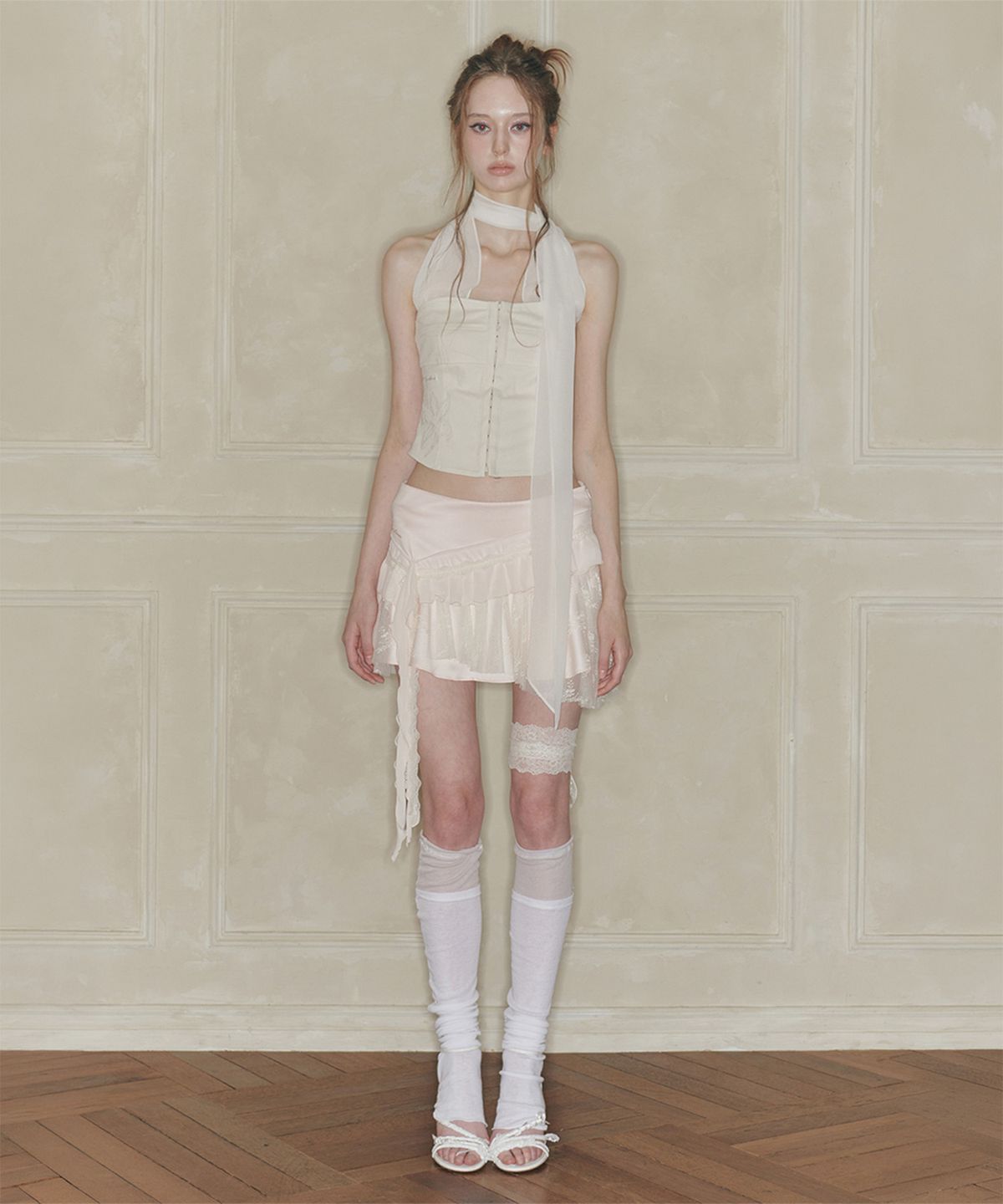 페인오어플레져(PAINORPLEASURE) SWAN SKIRT pink