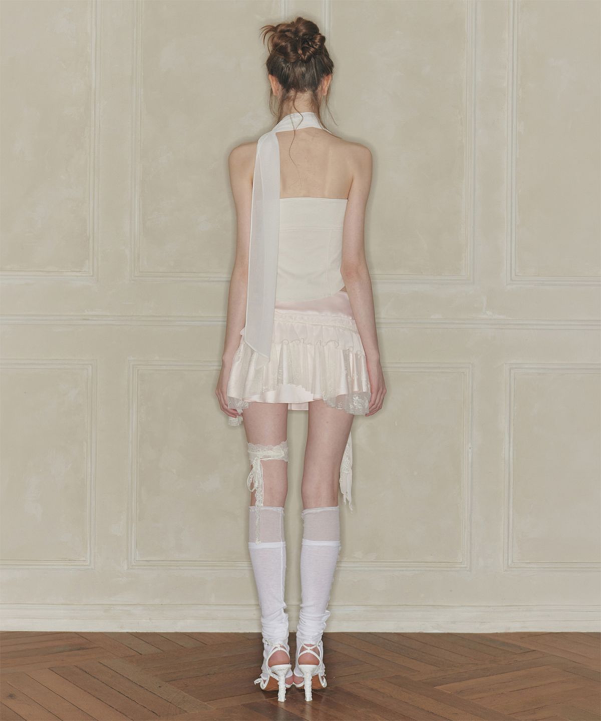 페인오어플레져(PAINORPLEASURE) SWAN SKIRT pink
