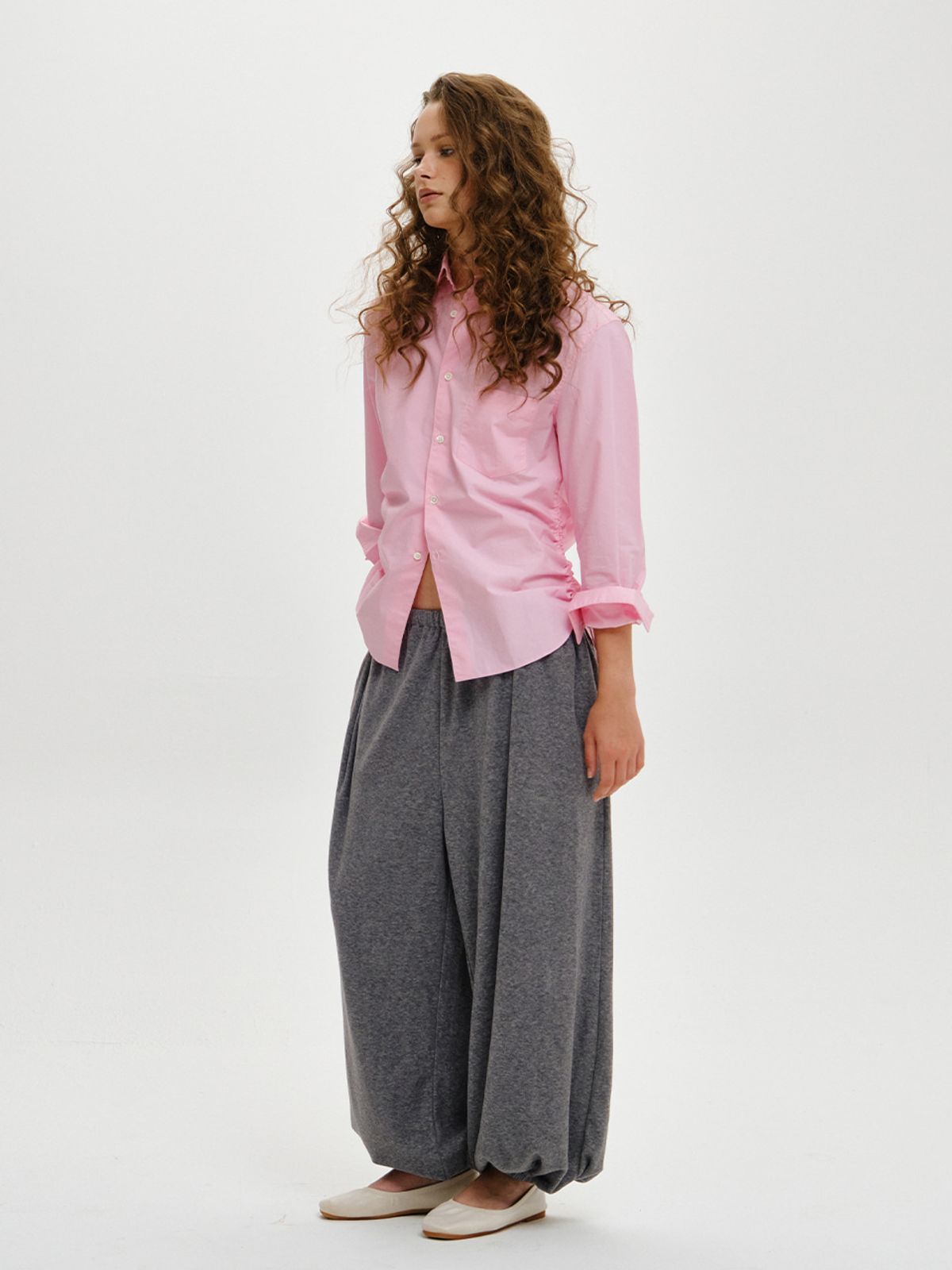 플리즈프로젝트(PLZPROJECT) SIDE STRING SHIRT, PINK