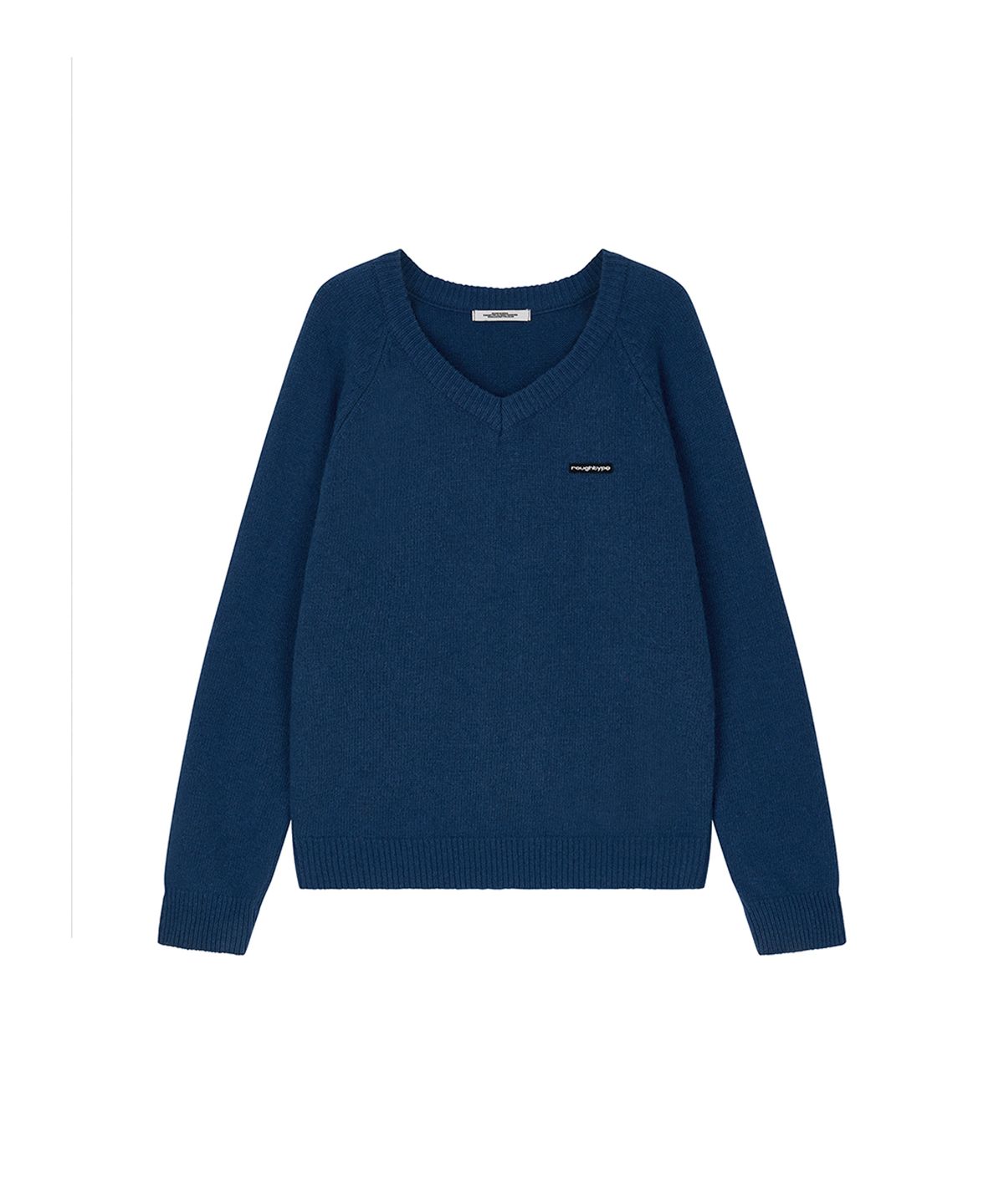 로타입(ROUGHTYPE) Essential Loose V-neck Knit - Blue