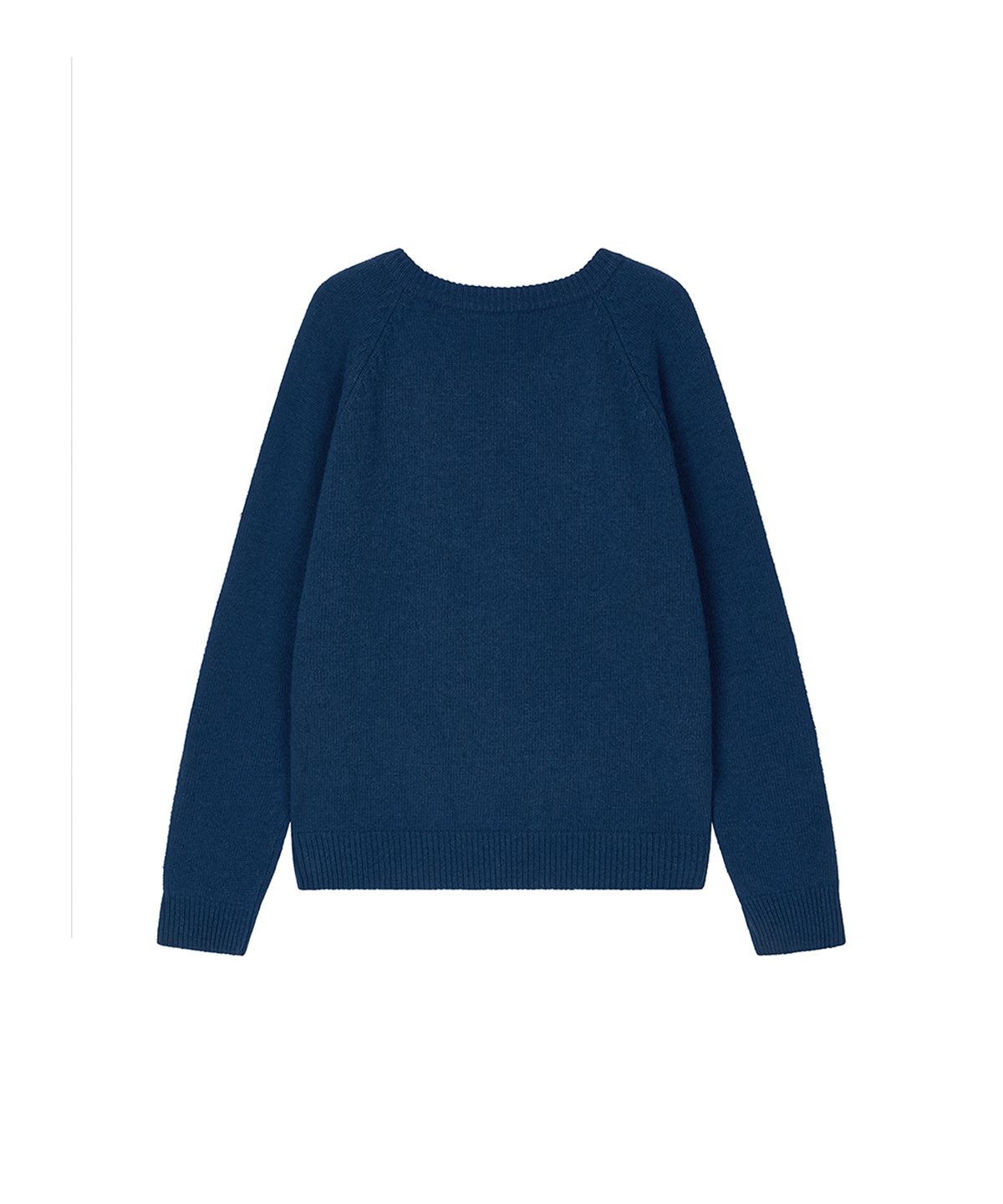 로타입(ROUGHTYPE) Essential Loose V-neck Knit - Blue