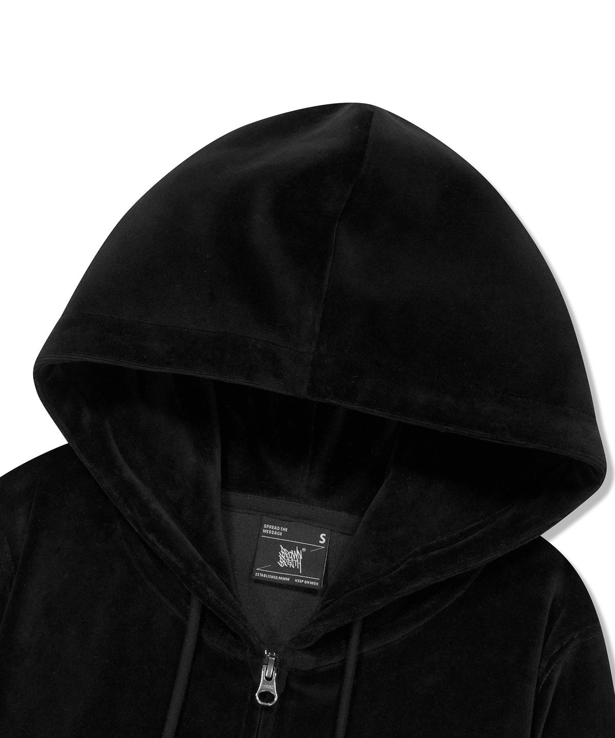 브라운브레스(BROWNBREATH) W STUD POINT VELVET HOOD ZIP UP  (2colors)
